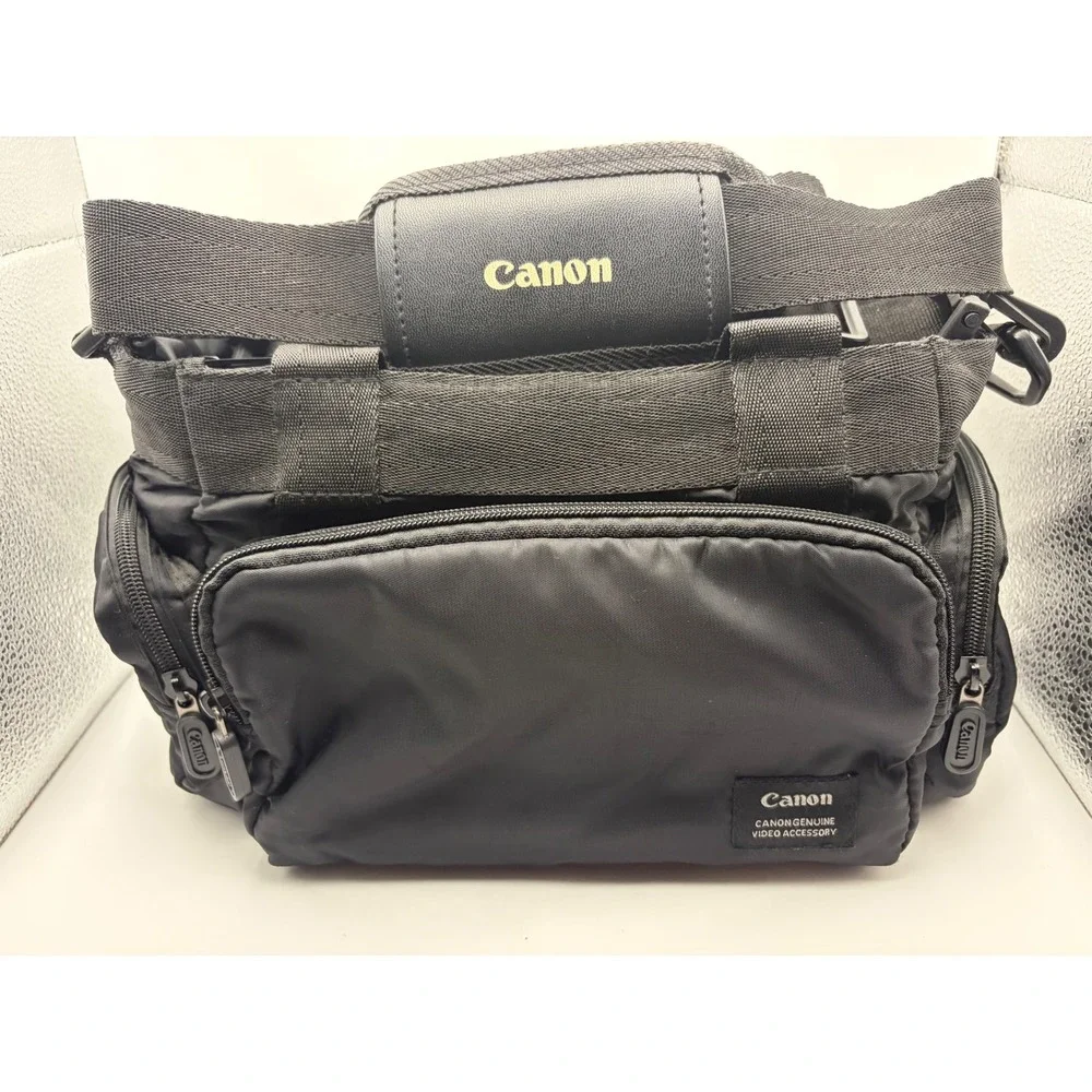 Canon Genuine Video Accessory Camera Bag Black Nylon Orange Interior Case
